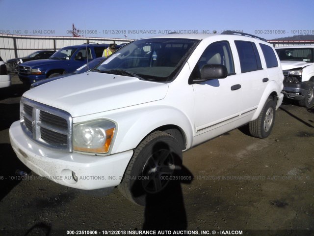 1D4HB58D75F615153 - 2005 DODGE DURANGO LIMITED WHITE photo 2