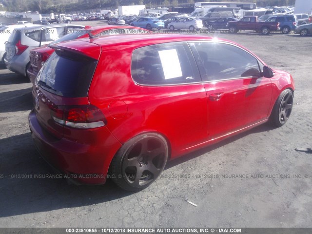 WVWFD7AJ7AW314631 - 2010 VOLKSWAGEN GTI RED photo 4