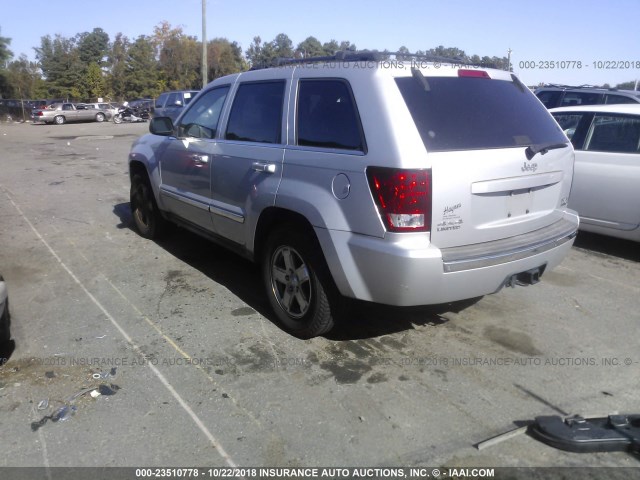 1J8HR58236C295252 - 2006 JEEP GRAND CHEROKEE LIMITED SILVER photo 3