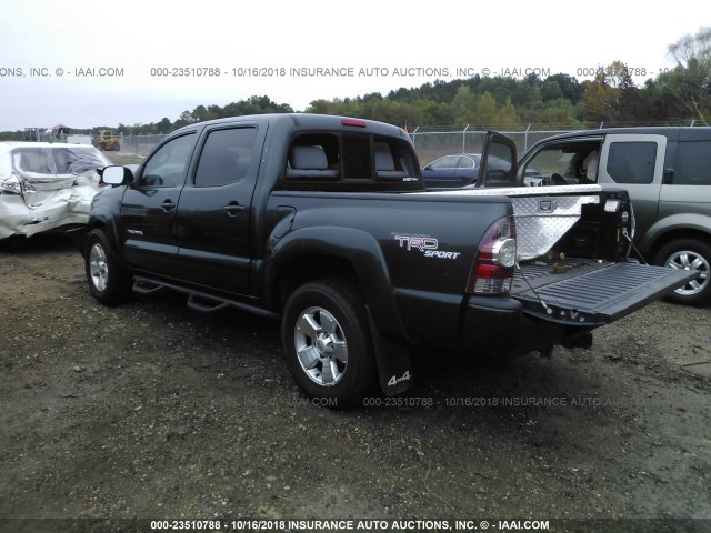 5TFLU4ENXBX013474 - 2011 TOYOTA TACOMA DOUBLE CAB 绿色 照片 3