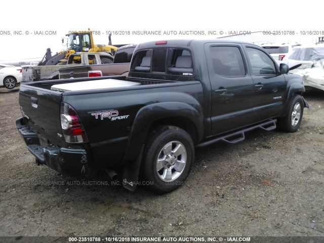 5TFLU4ENXBX013474 - 2011 TOYOTA TACOMA DOUBLE CAB 绿色 照片 4