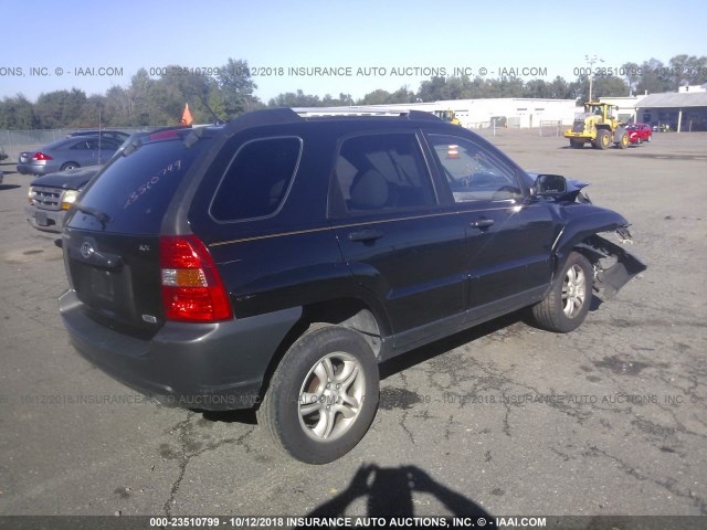 KNDJF723557079909 - 2005 KIA NEW SPORTAGE  BLACK photo 4