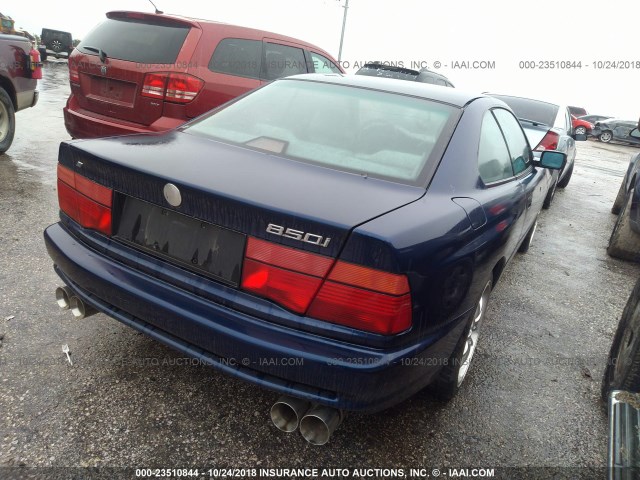 WBAEG2316MCB73849 - 1991 BMW 850 I AUTOMATIC BLUE photo 4