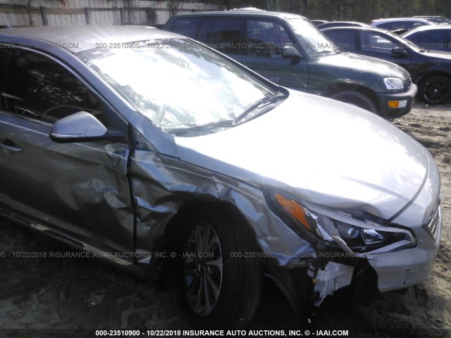 5NPE34AF9FH243616 - 2015 HYUNDAI SONATA SPORT/LIMITED GRAY photo 6