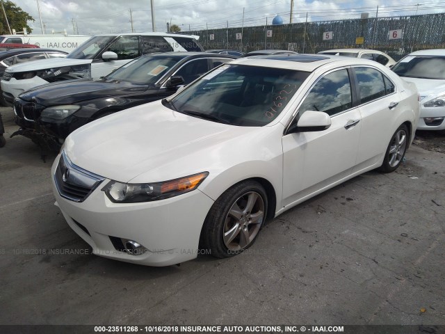 JH4CU2F62BC016323 - 2011 ACURA TSX WHITE photo 2