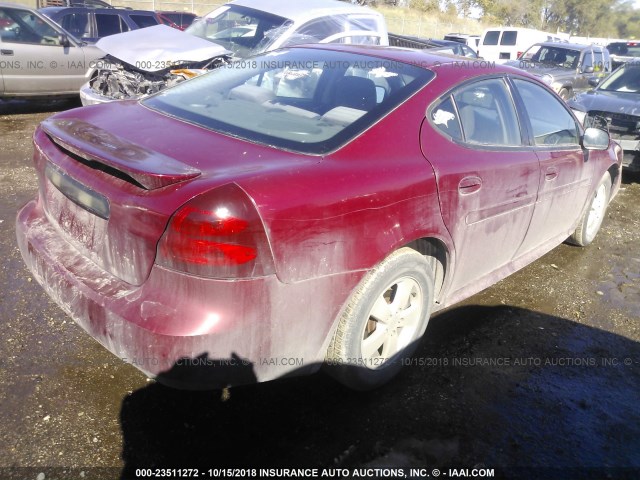 2G2WP522751343793 - 2005 PONTIAC GRAND PRIX წითელი ფოტო 4