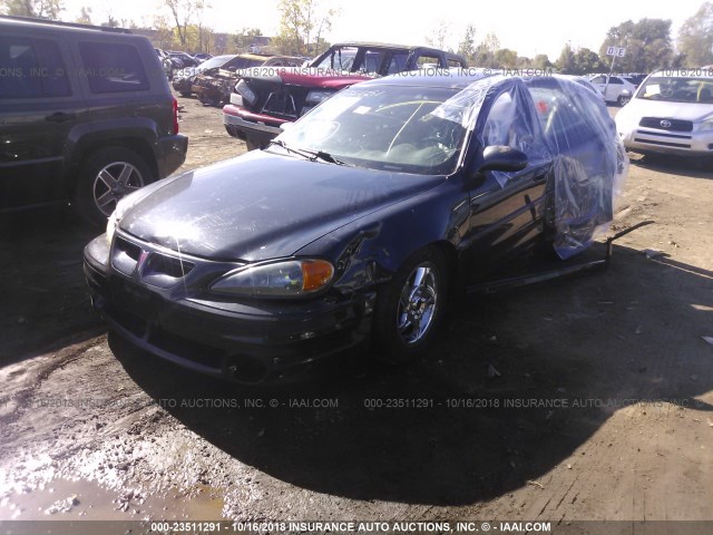 1G2NW52E43M583412 - 2003 PONTIAC GRAND AM GT BLACK photo 2