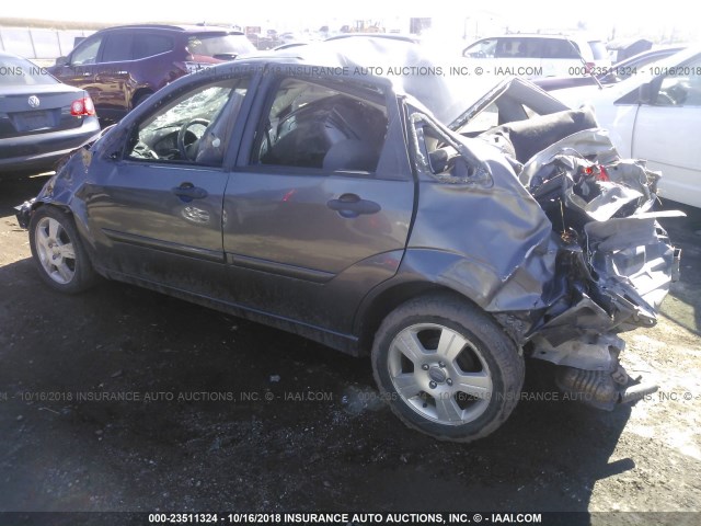 1FAHP34N67W143389 - 2007 FORD FOCUS ZX4/S/SE/SES ვერცხლისფერი ფოტო 3