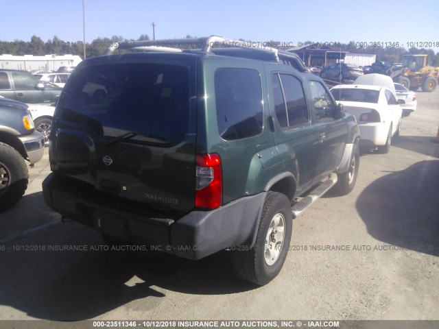 5N1ED28Y5YC568783 - 2000 NISSAN XTERRA XE/SE GREEN photo 4