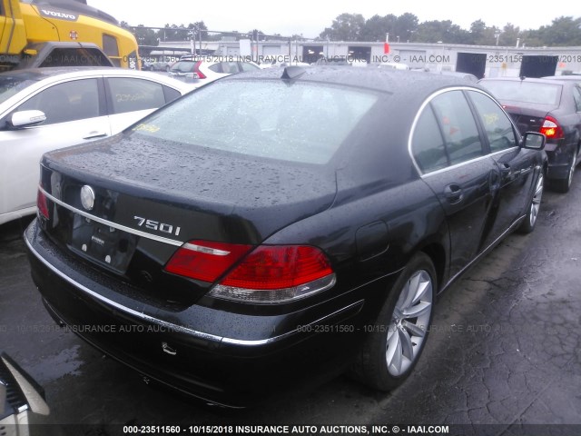 WBAHL83537DT07985 - 2007 BMW 750 I BLACK photo 4