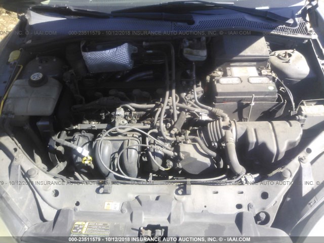 1FAFP34N76W113310 - 2006 FORD FOCUS ZX4 GRAY photo 10