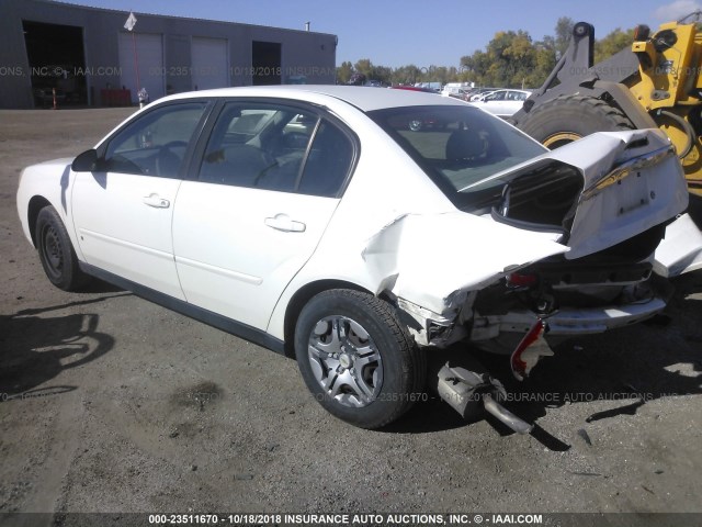 1G1ZS58F67F232500 - 2007 CHEVROLET MALIBU LS Ağ foto 3
