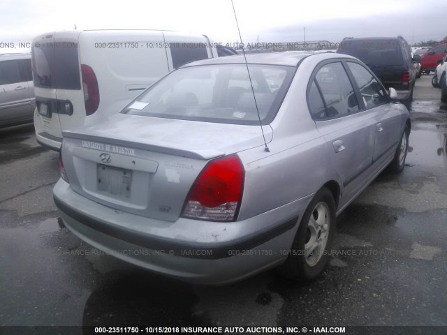 KMHDN46D14U894329 - 2004 HYUNDAI ELANTRA GLS/GT SILVER photo 4