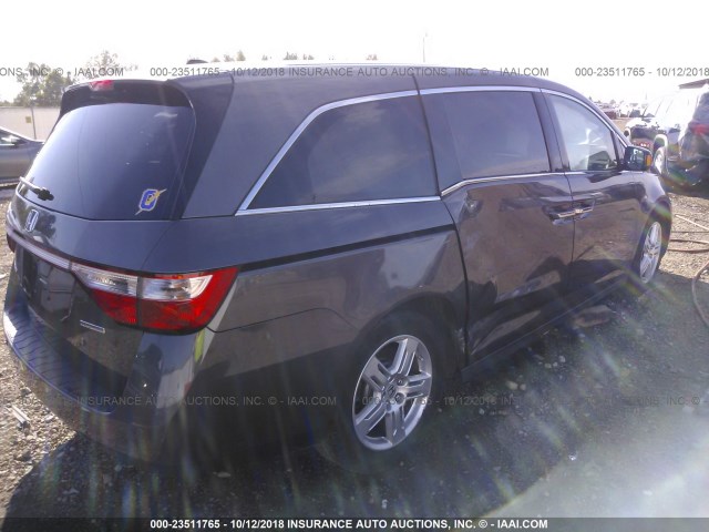 5FNRL5H92BB006417 - 2011 HONDA ODYSSEY TOURING/TOURING ELITE GRAY photo 4