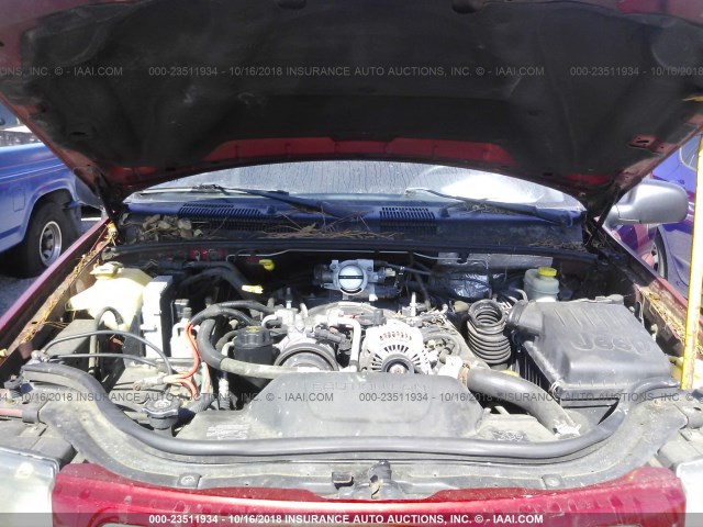 1J4GX48N44C436527 - 2004 JEEP GRAND CHEROKEE LAREDO/COLUMBIA/FREEDOM RED photo 10