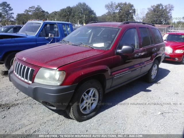 1J4GX48N44C436527 - 2004 JEEP GRAND CHEROKEE LAREDO/COLUMBIA/FREEDOM RED photo 2