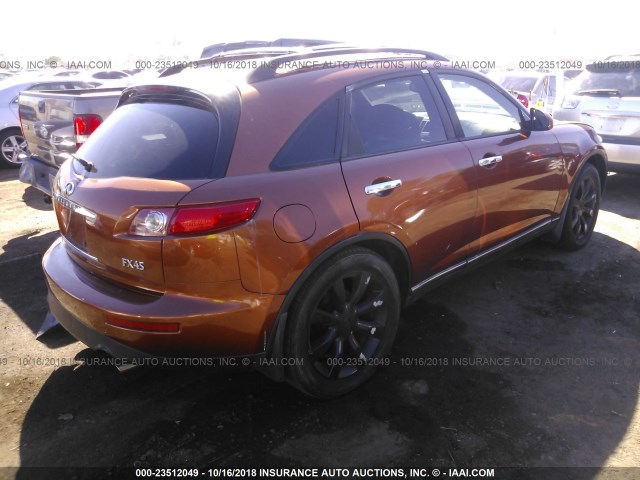 JNRBS08W03X001687 - 2003 INFINITI FX45 BROWN photo 4