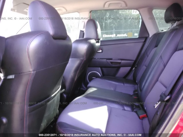 JM1BK34L081855148 - 2008 MAZDA SPEED 3 RED photo 8