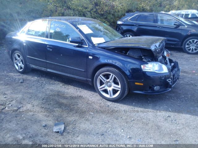 WAUDF78E48A046412 - 2008 AUDI A4 2.0T QUATTRO BLUE photo 1