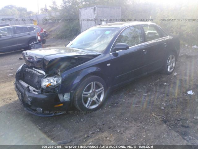 WAUDF78E48A046412 - 2008 AUDI A4 2.0T QUATTRO BLUE photo 2