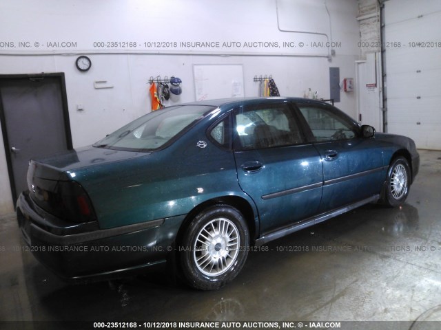 2G1WF55K319181045 - 2001 CHEVROLET IMPALA GREEN photo 4