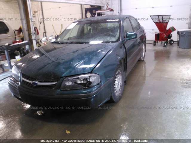 2G1WF55K319181045 - 2001 CHEVROLET IMPALA GREEN photo 6