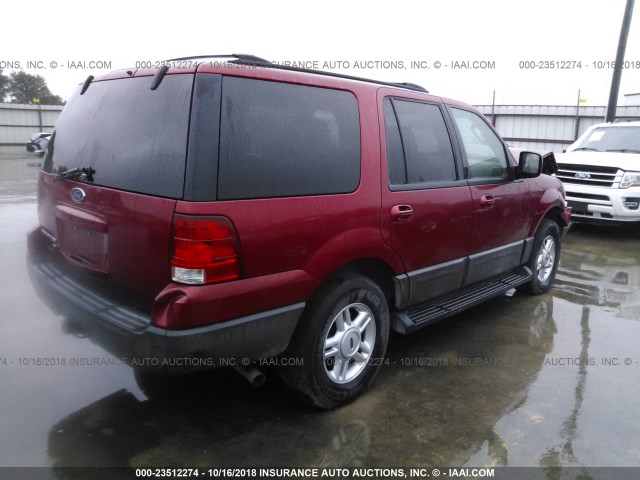 1FMPU15L44LB47188 - 2004 FORD EXPEDITION XLT RED photo 4