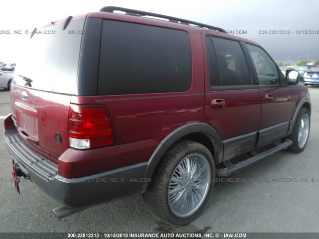 1FMPU15565LB02224 - 2005 FORD EXPEDITION XLT RED photo 4