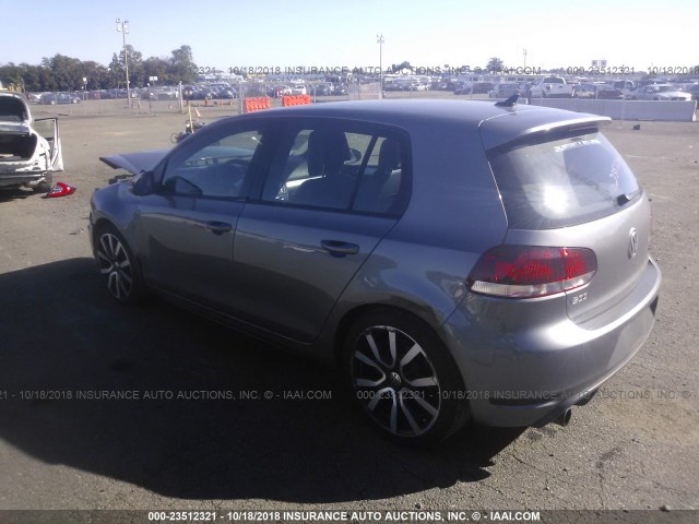 WVWHV7AJ1CW341462 - 2012 VOLKSWAGEN GTI GRAY photo 3