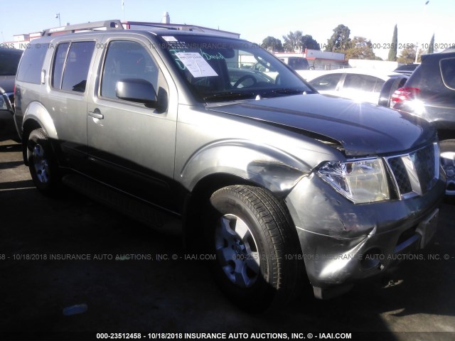 5N1AR18U57C607202 - 2007 NISSAN PATHFINDER LE/SE/XE GRAY photo 1