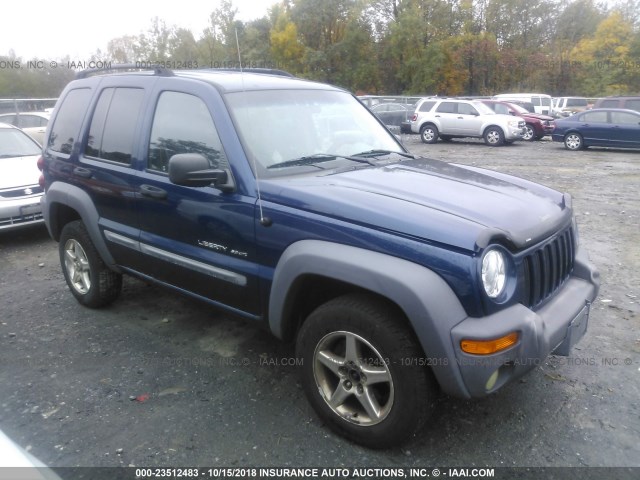 1J4GL48K92W167776 - 2002 JEEP LIBERTY SPORT Dark Blue photo 1