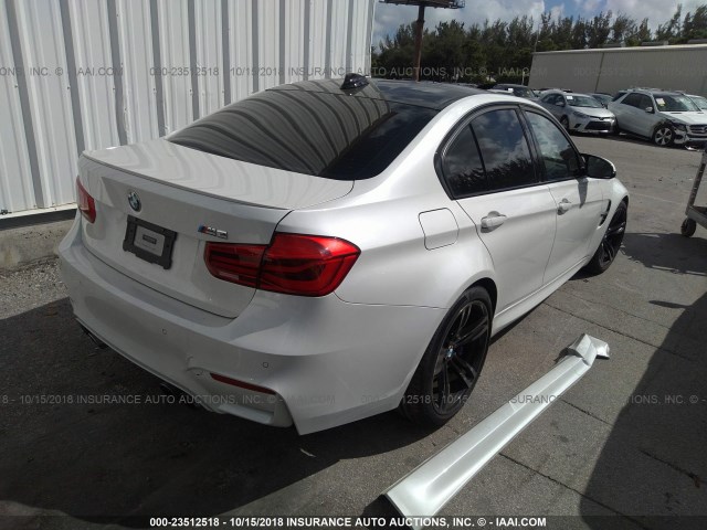 WBS8M9C50G5D31706 - 2016 BMW M3 თეთრი ფოტო 4
