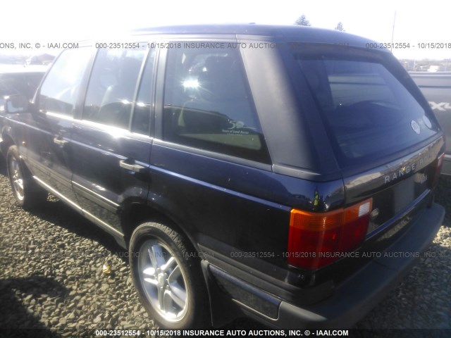 SALPV1448WA385449 - 1998 LAND ROVER RANGE ROVER 4.6 HSE LONG WHEELBASE BLUE photo 3