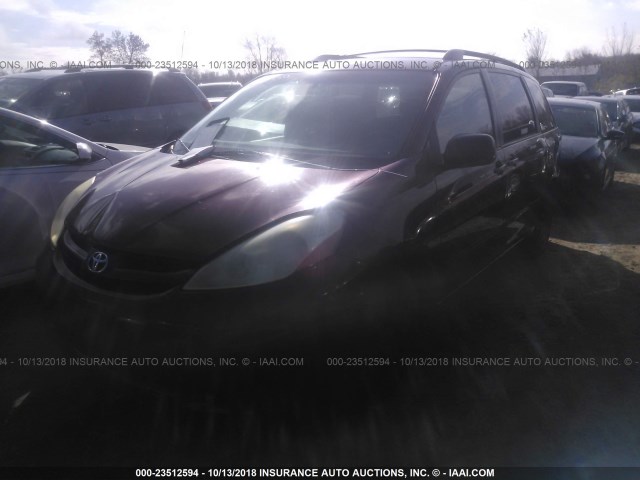 5TDZA23CX6S494430 - 2006 TOYOTA SIENNA CE/LE RED photo 2