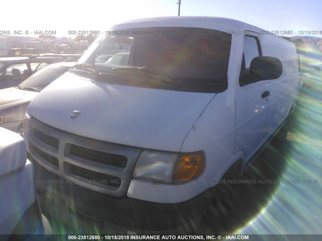 2B7HB11Z1WK100955 - 1998 DODGE RAM VAN B1500 WHITE photo 2