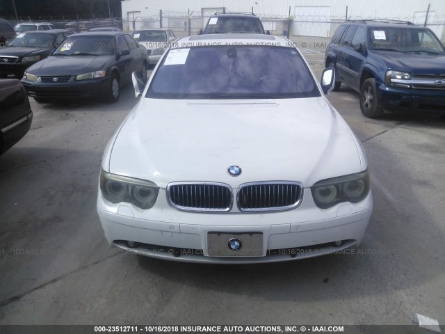 WBAGL63534DP72956 - 2004 BMW 745 I WHITE photo 6