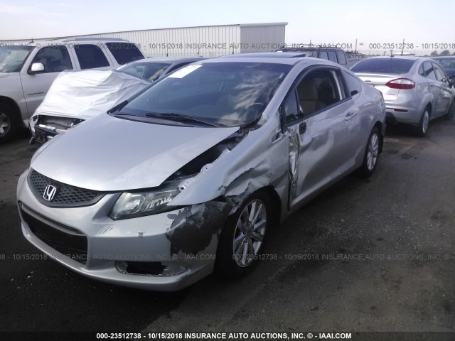 2HGFG3B89CH555699 - 2012 HONDA CIVIC EX SILVER photo 2