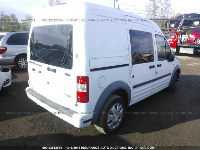 NM0LS6BN6DT174692 - 2013 FORD TRANSIT CONNECT XLT WHITE photo 4