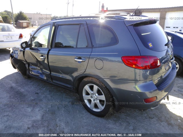 5NMSH13E08H212035 - 2008 HYUNDAI SANTA FE SE/LIMITED GRAY photo 3