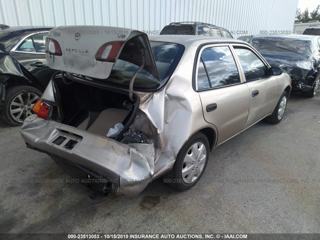 1NXBR12E5XZ220522 - 1999 TOYOTA COROLLA VE/CE/LE GOLD photo 4