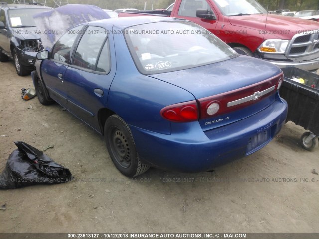 1G1JF52FX37248164 - 2003 CHEVROLET CAVALIER LS BLUE photo 3