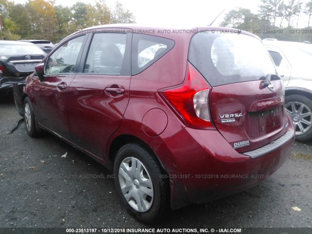 3N1CE2CP1FL392746 - 2015 NISSAN VERSA NOTE S/S PLUS/SV/SL/SR RED photo 3