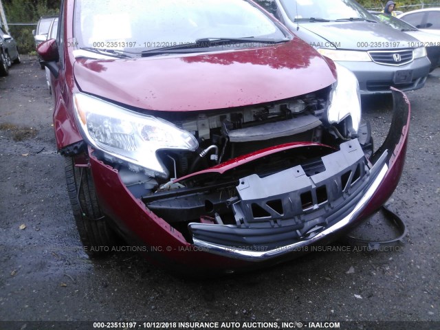 3N1CE2CP1FL392746 - 2015 NISSAN VERSA NOTE S/S PLUS/SV/SL/SR RED photo 6