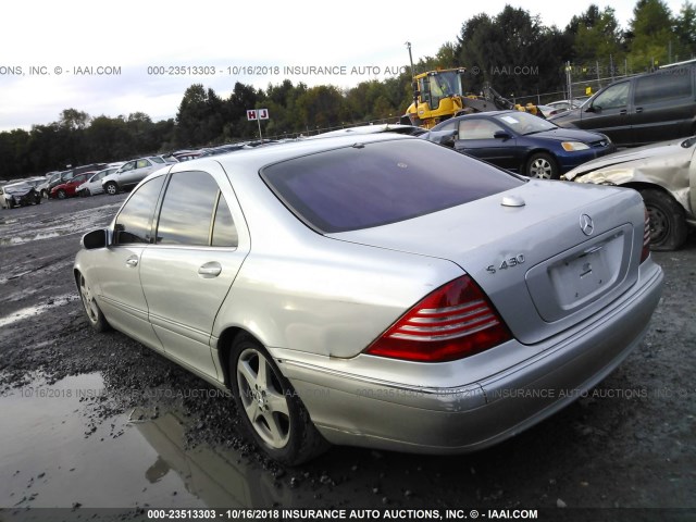 WDBNG70J85A436436 - 2005 MERCEDES-BENZ S 430 SILVER photo 3