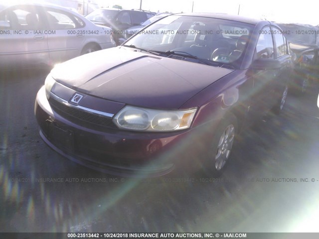 1G8AJ52F43Z104260 - 2003 SATURN ION LEVEL 2 勃艮第红 照片 2
