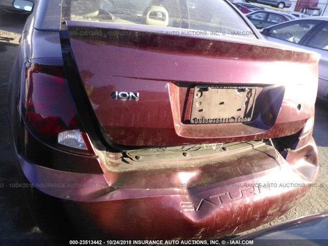 1G8AJ52F43Z104260 - 2003 SATURN ION LEVEL 2 勃艮第红 照片 6