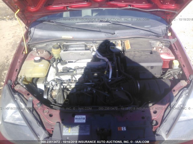 3FAFP31Z13R188557 - 2003 FORD FOCUS ZX3 RED photo 10