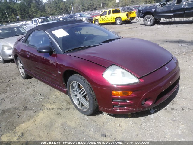 4A3AE75H14E029820 - 2004 MITSUBISHI ECLIPSE SPYDER GTS BURGUNDY photo 1