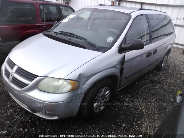 1D4GP24R15B426132 - 2005 DODGE GRAND CARAVAN SE SILVER photo 2