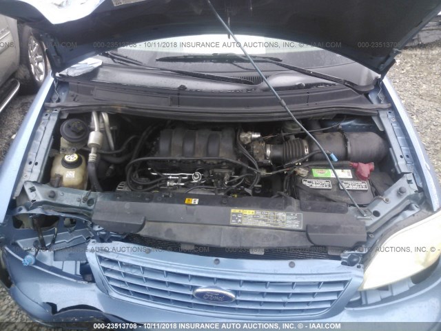 2FMZA50423BB27576 - 2003 FORD WINDSTAR WAGON BLUE photo 10